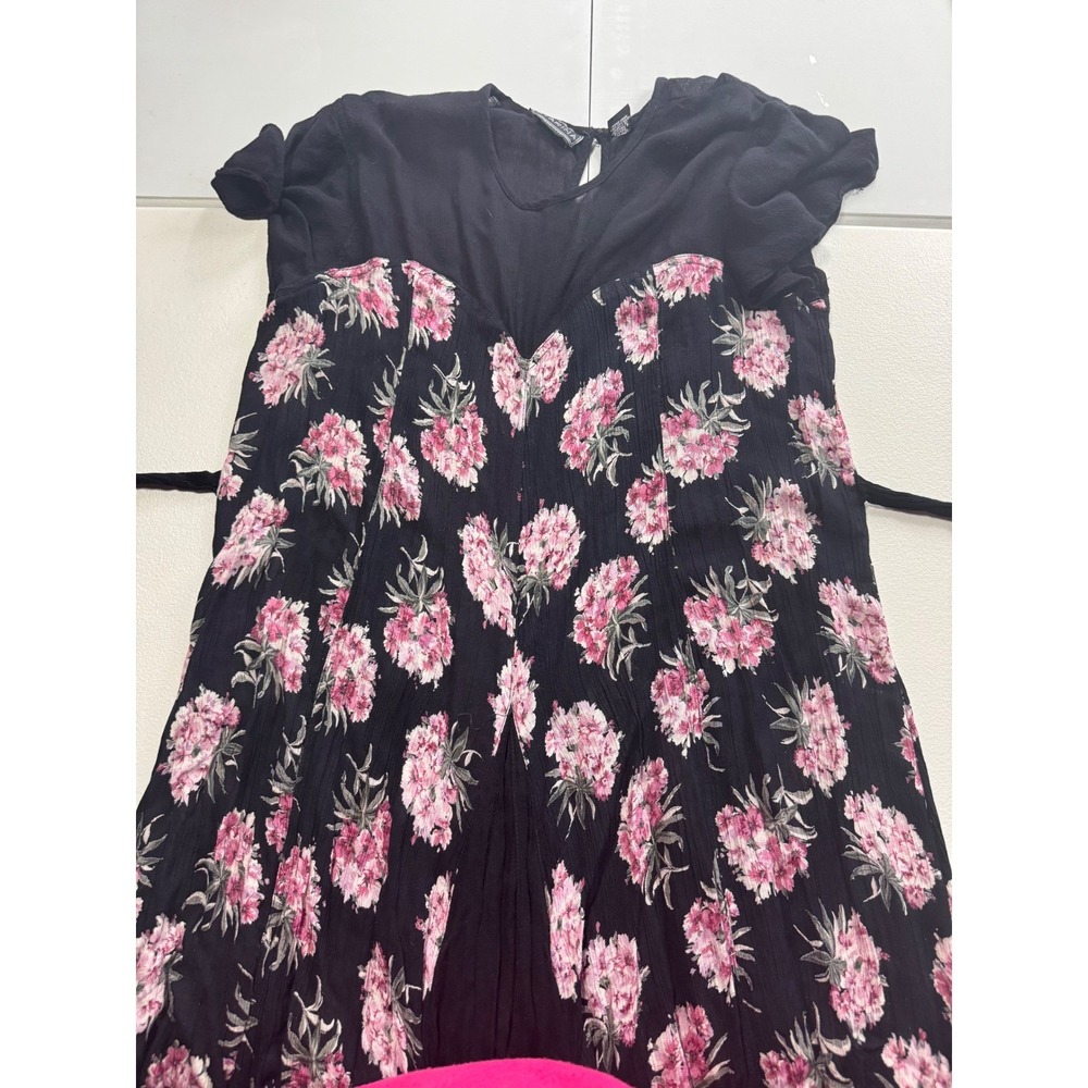 Starina Black Floral Maxi Vintage Dress - Picture 15 of 16